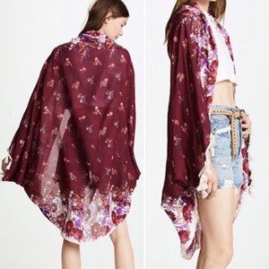 Free People Bali Wrapped in Blooms Kimono NWT